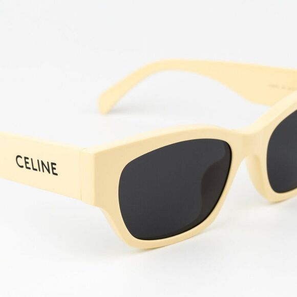 NEW Celine CL40197U 39A MONOCHROMS Light Brown Smoke Unisex Cat Eye Sunglasses - Picture 9 of 13